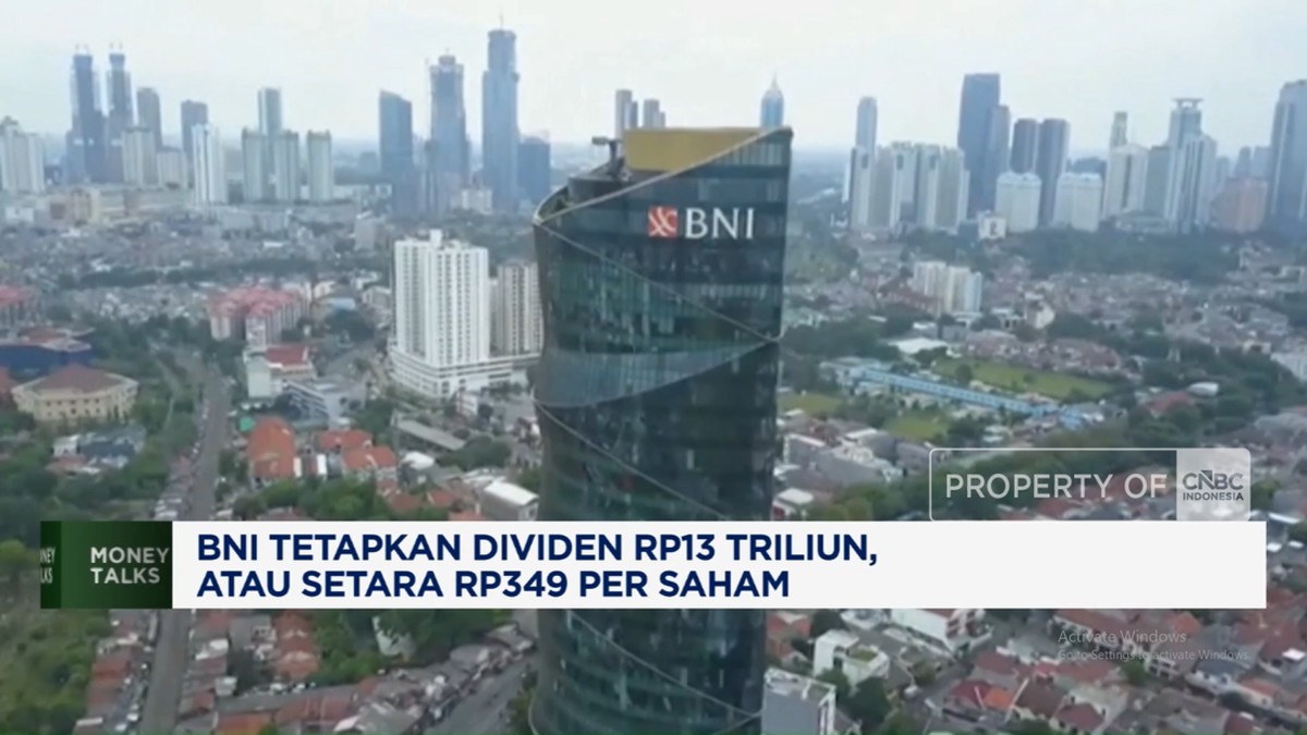 Video: BNI Tetapkan Dividen Rp 13 Triliun, Setara Rp 349 Per Saham