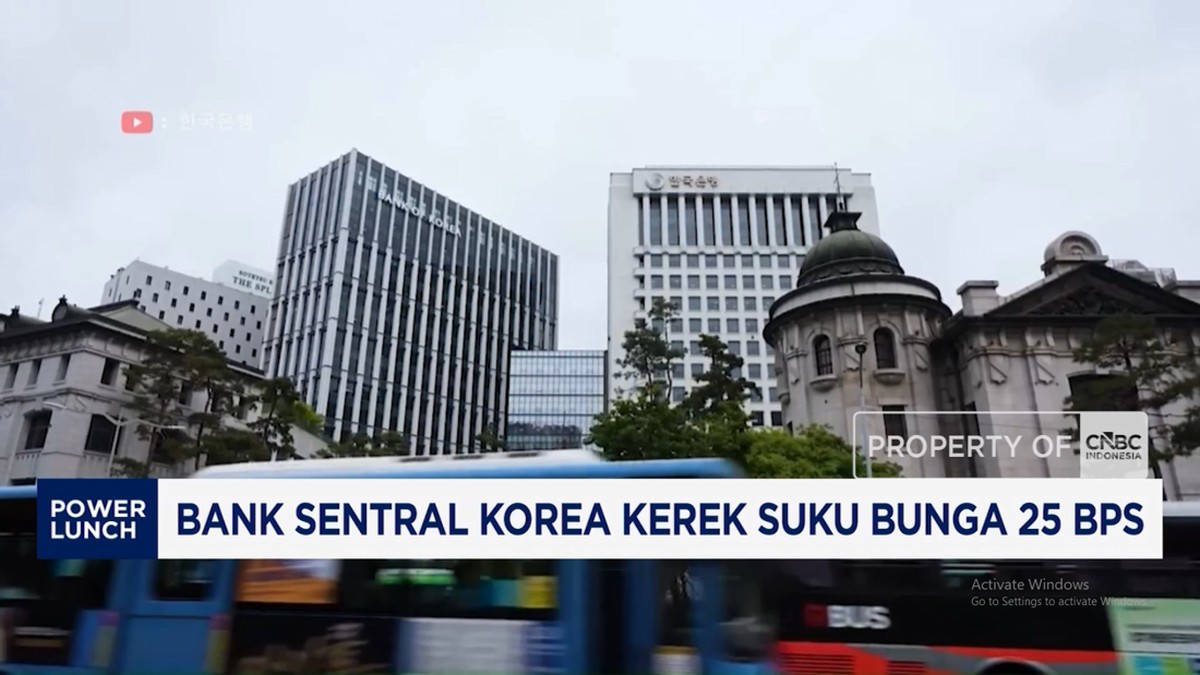 Video: Bank Sentral Korea Kerek Suku Bunga 25 Bps