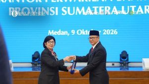 Gubernur BI Mengukuhkan Ameriza Sebagai Kepala Perwakilan Sumut